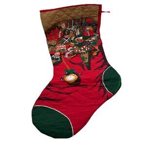 Cranston Vintage Handcrafted Jumbo Stocking Night Before Christmas 17x32 Quilted